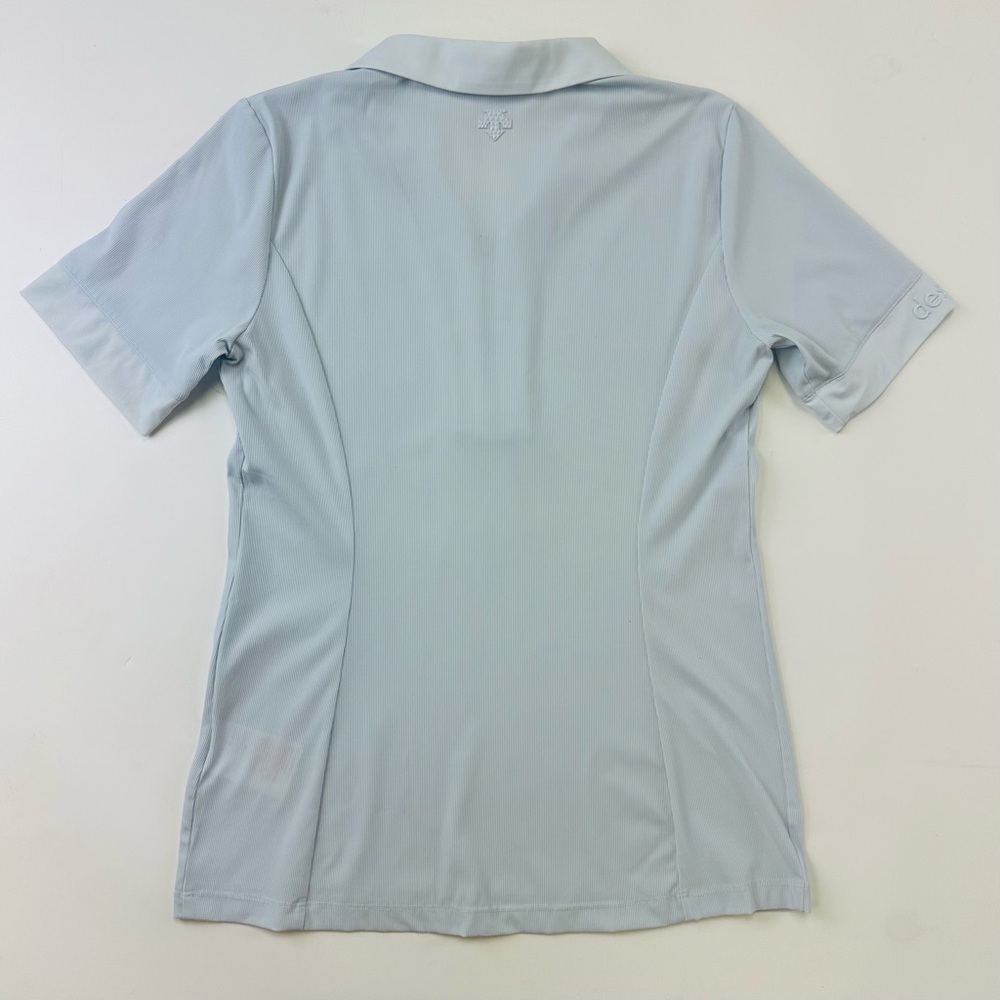 Decente womens soft blue golf polo XS short sleeve quarter zip - Picture 10 of 10